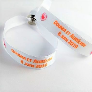 Bracelet tissu personnalisé longue durée